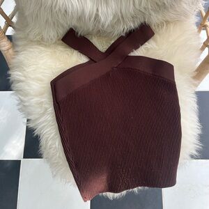 Aritzia Sculpt Knit Criss Cross Cropped Tank